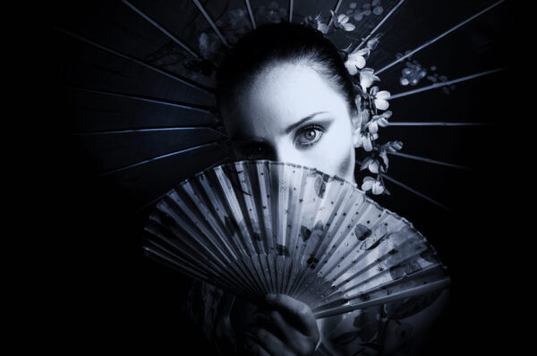 Een dame of heer als Geisha